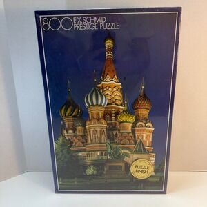 F.X. Schmid Prestige Puzzle 800 Pc St Basils Cathedral Moscow West Germany New